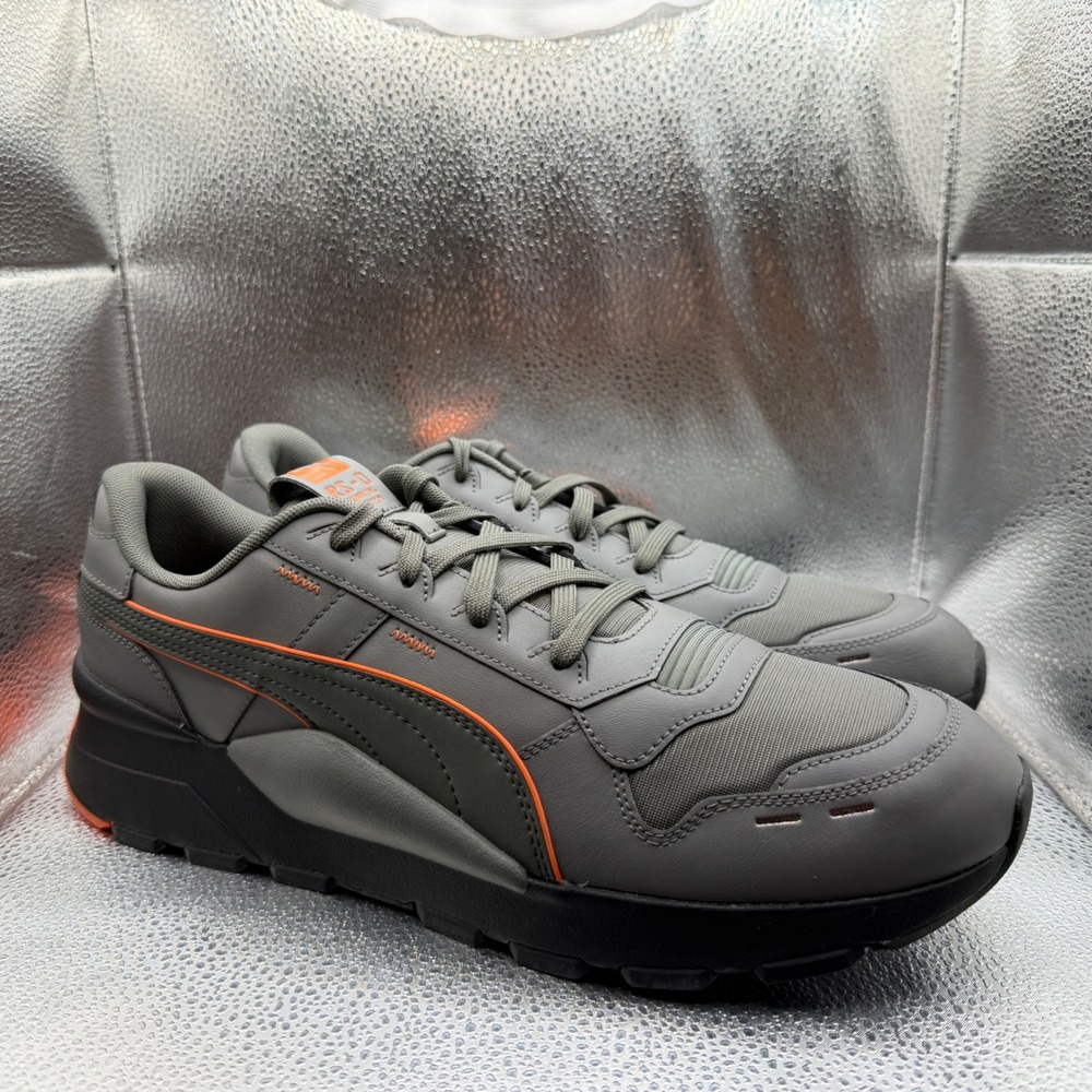 Size 14 Puma RS-0 Sneakers Mens Grey Orange Excellent 382892-08 Running Shoes